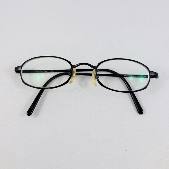 Calvin Klein Eyeglasses Frames CK 346 590 Metal Italy Case Used Read - Picture 5 of 10